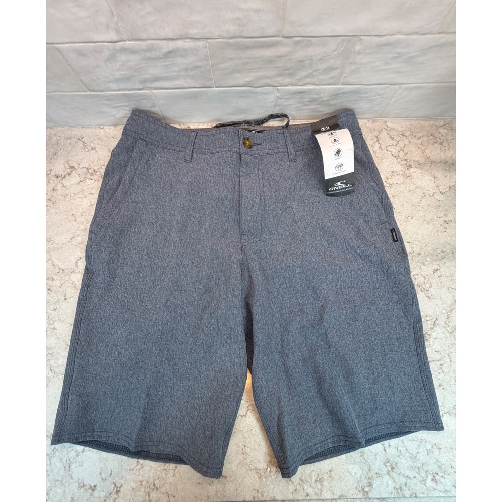O'Neill Hybrid Shorts Mens 32 Grey Hyperdry Hyperfreak Stretch Relaxed Fit NWT